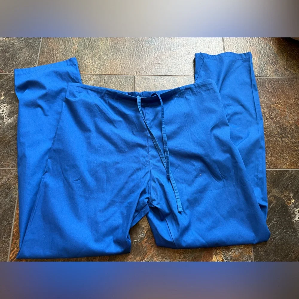 New Harriton blue adult scrub lab medical pants with drawstring waist.Size small - Picture 6 of 9